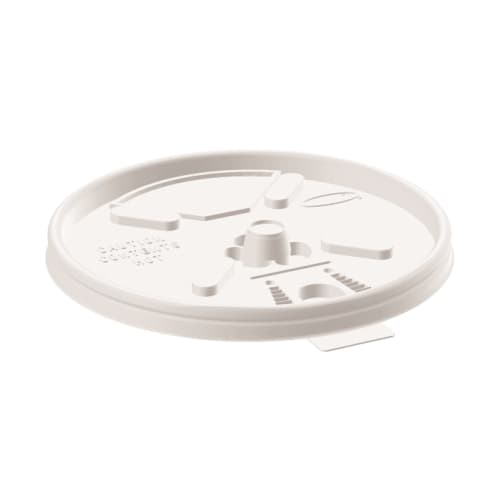 Dart® Lift n Lock Lid, Fits 8oz Foam Cups, White